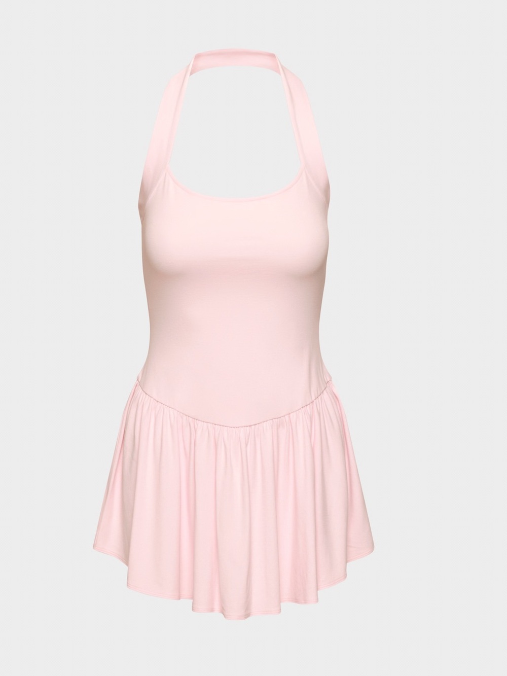 Aritzia Goodlux Incense Halter Mini Dress Villa Pink size Medium
